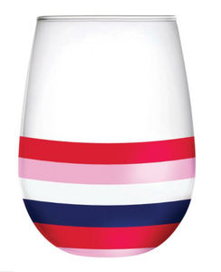 Striped Wine Glass