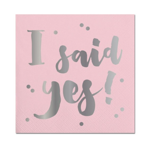 I Said Yes Beverage Napkins