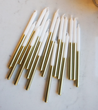 Gold Metallic Dip Birthday Candles