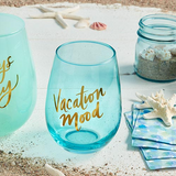 Vacation Mood Stemless Wine Glass