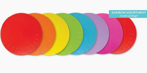 Assorted Rainbow Circle Side Plates