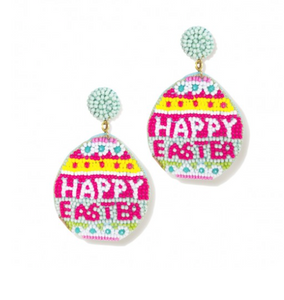 Egg-cited Beaded Earrings