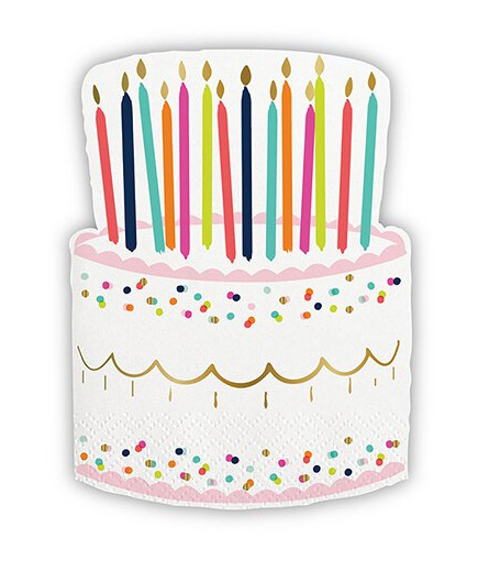 Birthday Cake Diecut Napkins