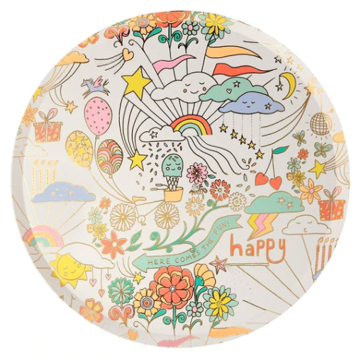 Happy Doodle Dinner Plates