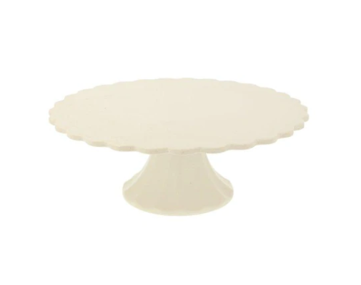 Small Bamboo Fiber Cake Stand - Cream