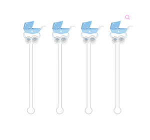 Blue Stroller Acrylic Stir Sticks