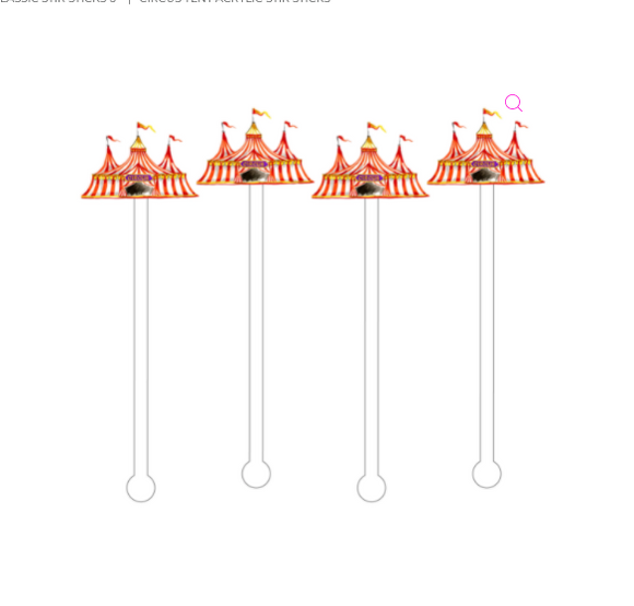 Circus Tent Acrylic Stir Sticks