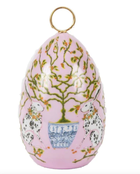 Bunnies Enameled Decorative Egg