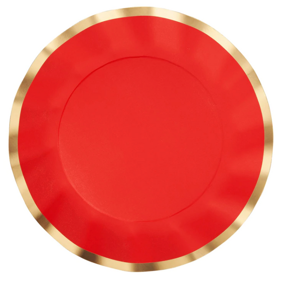 Every Day Red Wavy Dinner Plates