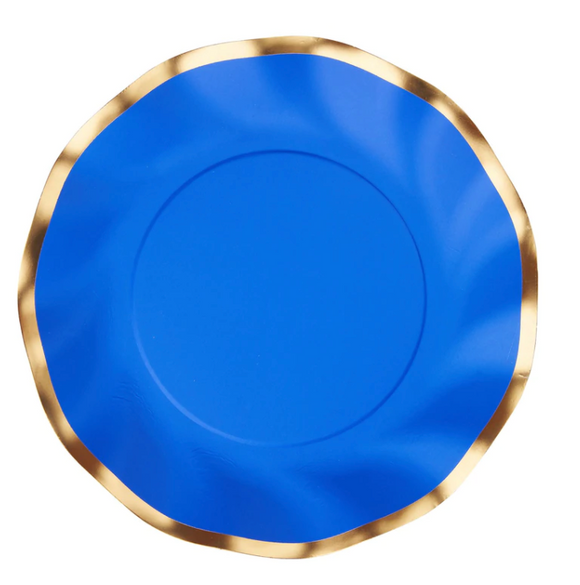 Every Day Blue Wavy Salad Plate