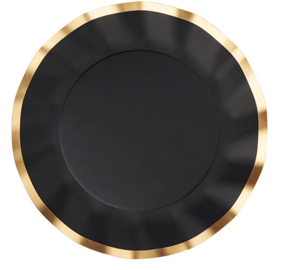 Every Day Black Wavy Dinner Plates