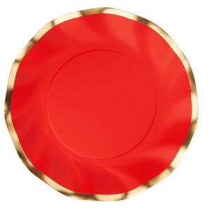 Wavy Salad Plates - Every Day Red