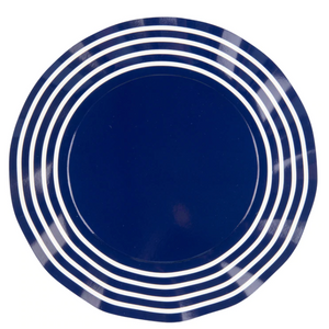 Navy Classic Wavy Dinner Plates