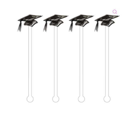 Graduation Cap Acrylic Stir Sticks