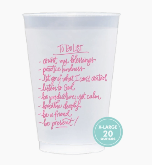 To-Do List Shatterproof Cups