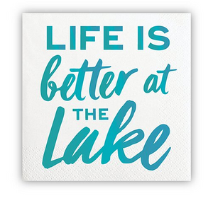 Better At The Lake Beverage Napkins