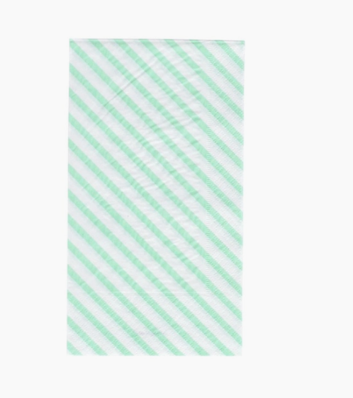 Mint Striped Guest Towels