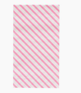 Neon Rose Striped Guest Towels