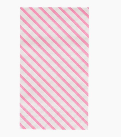 Neon Rose Striped Guest Towels