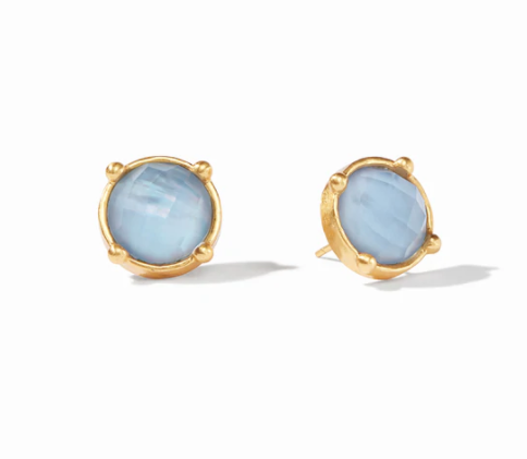 Honey Stud - Iridescent Chalcedony