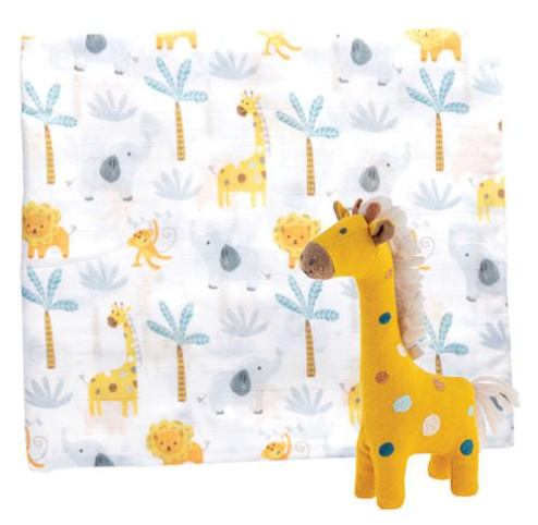 Blanket & Stuffed Animal - Zoo w/ Giraffe