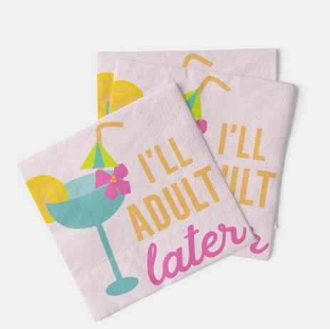 I'll Adult Later Beverage Napkins