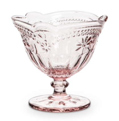 Flower Pedestal Dish - Pink