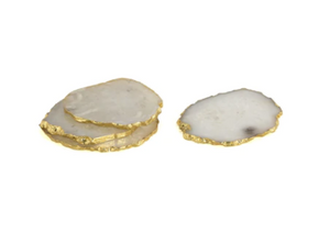 Agate Coasters - White