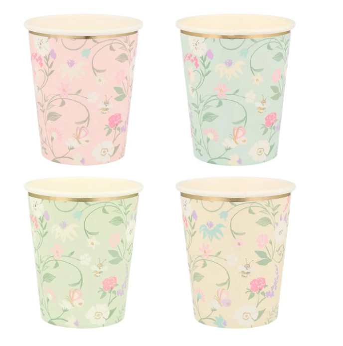 Laduree Paris Floral Paper Cups
