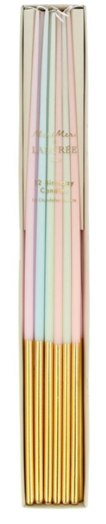 Laduree Paris Gold Leaf Tall Tapered Candles