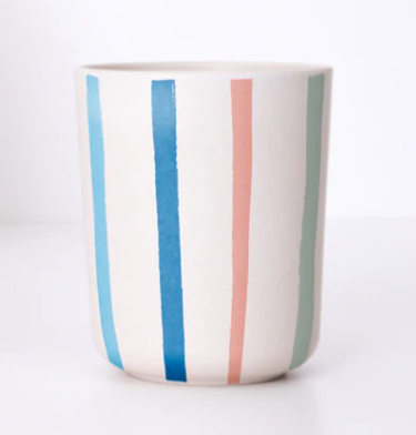 Bright Stripe Bamboo Cups