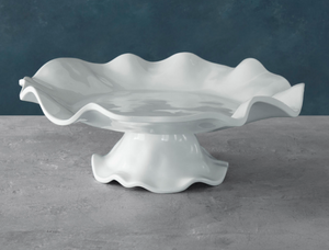 Havana Pedestal Cake Plate - White