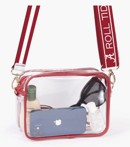 Clear Purse with Reversible Strap - Alabama