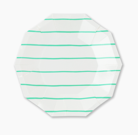 Frenchie Striped Clover Side Plates