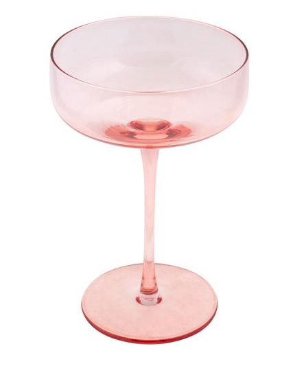 Mid Century Champagne Coupe - Blush