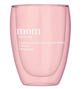 Mom Stemless Wine Glass