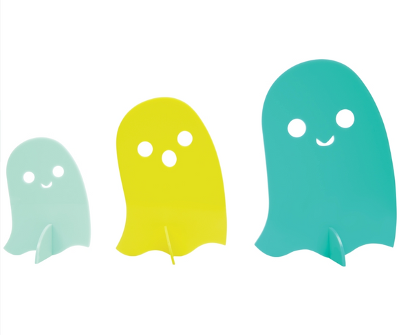 Acrylic 3D Ghosts - Blue/Lime/Mint