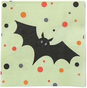 Batty Night Glow-In-The-Dark Beverage Napkins