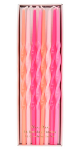 Pink Twisted Long Candles