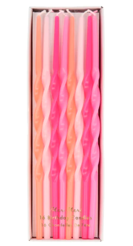 Pink Twisted Long Candles