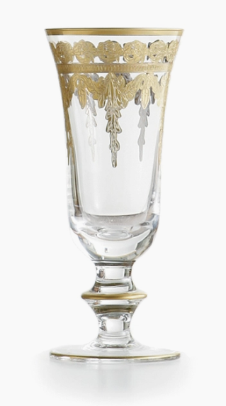 Vetro Gold Flute Glass