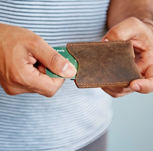 Leather Travel Card Holder