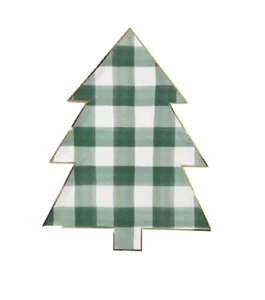 Gingham Tree Diecut Plates