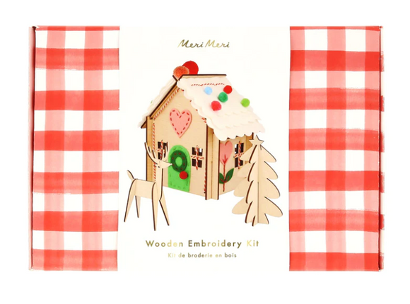 Wooden Embroidery Gingerbread House