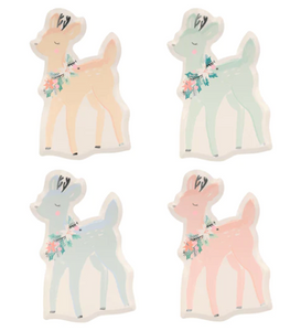 Pastel Deer Diecut Plates