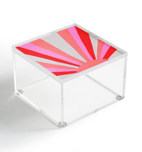 Sunshine Love Coral Acrylic Box