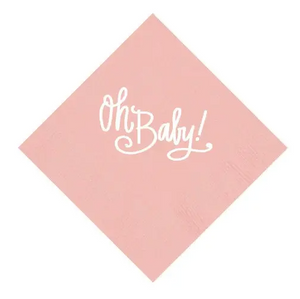 Oh Baby! Beverage Napkins - Pink