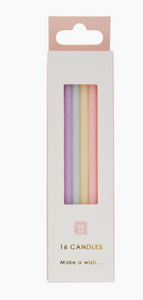 Rainbow Pastel Birthday Candles