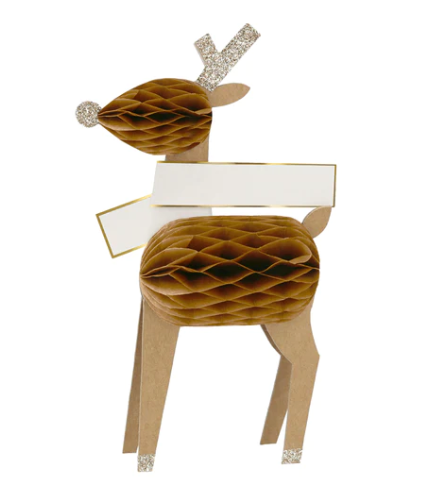 Honeycomb Reindeer Placecards