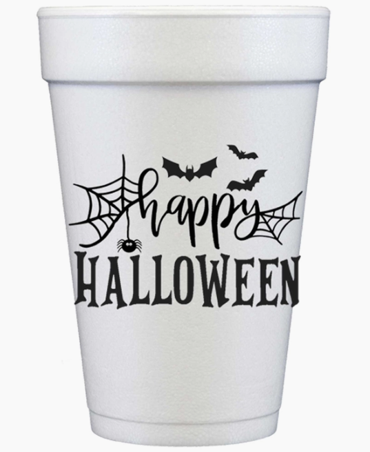 Happy Halloween Styrofoam Cups